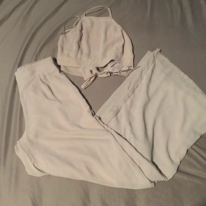 Crop Top Wide Leg Pant Set